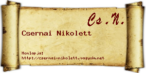 Csernai Nikolett névjegykártya